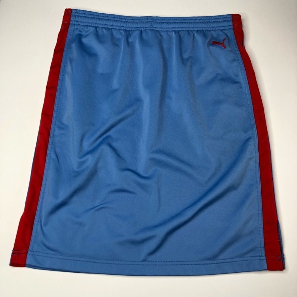 PUMA Active Sporty Shiny Blue & Red Stretchy Athletic Elastic Waist Sporty Skirt - Picture 4 of 16